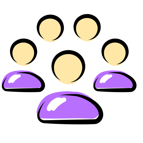 Cartoon group of people